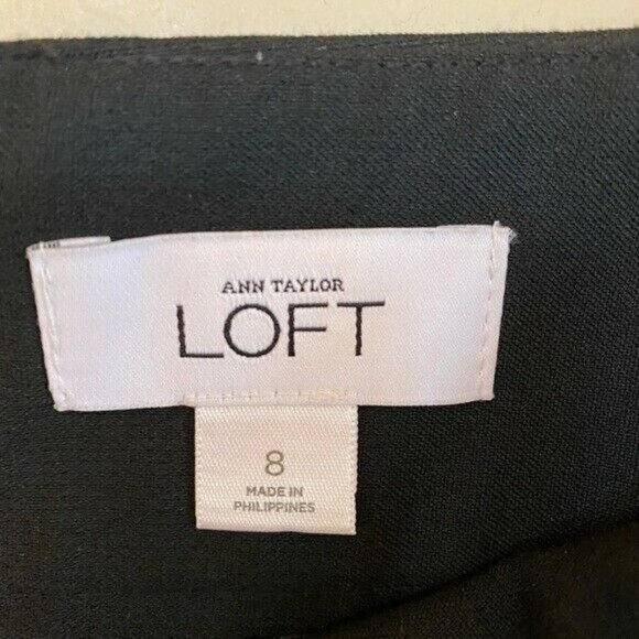 Ann Taylor Loft Textured Black Pencil Skirt. Sz. 8 - Picture 3 of 4